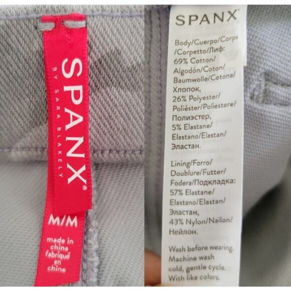 SPANX Camo Jeggings Slim Fit Ankle Leggings Pull On Size M Stone Washed Stretchy - Picture 16 of 16